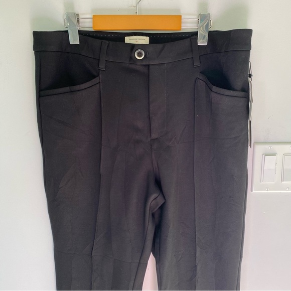 Anthropologie The Essential Flare Trousers Black Size 14 New With Tags - Picture 3 of 13
